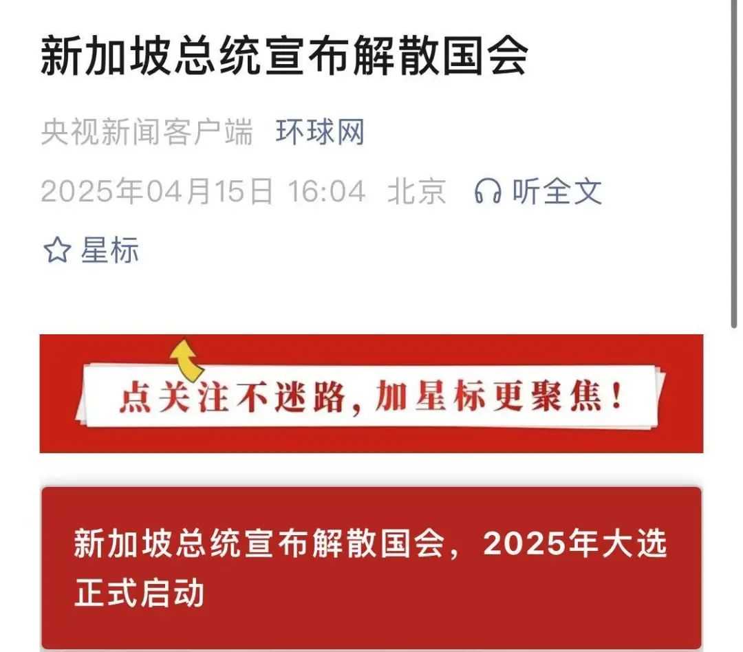 2025年新加坡大选相关图片