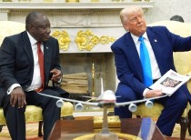 特朗普指责南非“种族屠杀”，拉马福萨当场否认