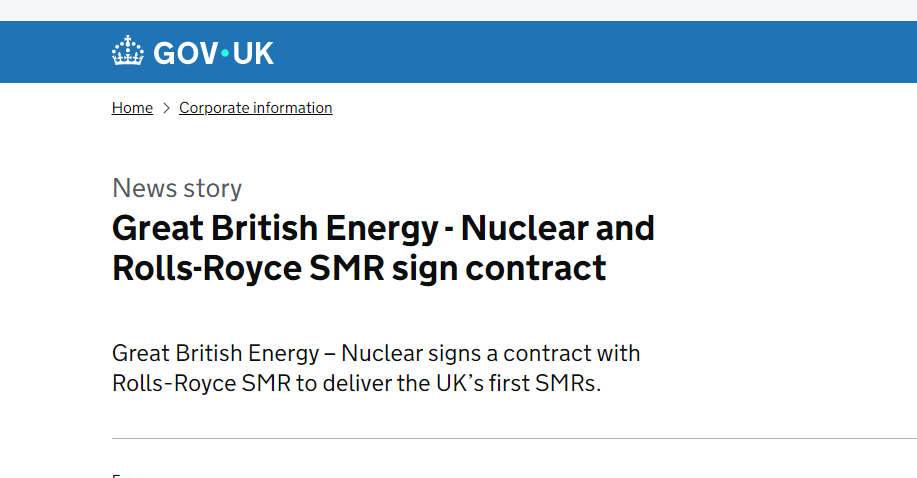 英国罗罗正式启动小型模块化核反应堆设计工作 并获近6亿英镑资金支持