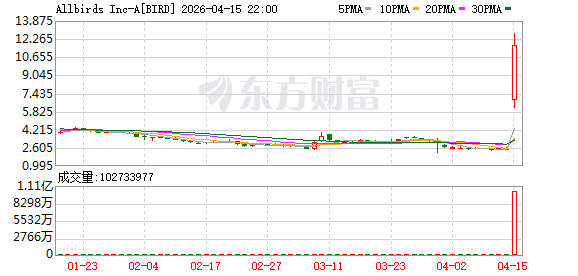 ALLBIRDS股价因转向人工智能基础设施领域而飙升300%