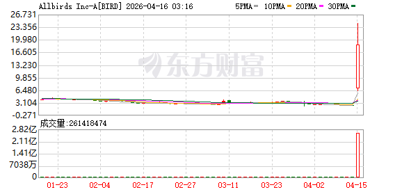 潮鞋品牌Allbirds宣布“弃鞋从算力” 股价一度飙涨800%