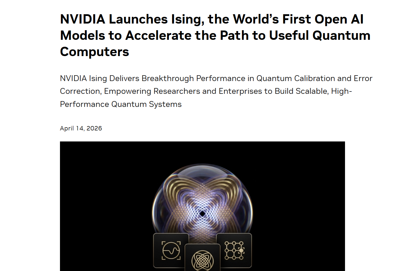 英伟达发布全球首个开源量子人工智能模型 量子计算板块激昂大涨