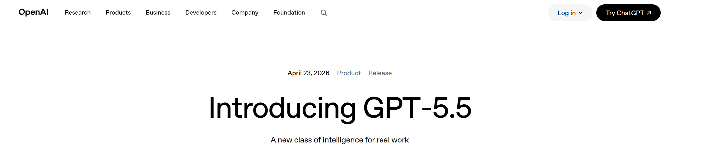 OpenAI深夜王炸！GPT-5.5正式发布：更会编程和使用计算机的最强模型