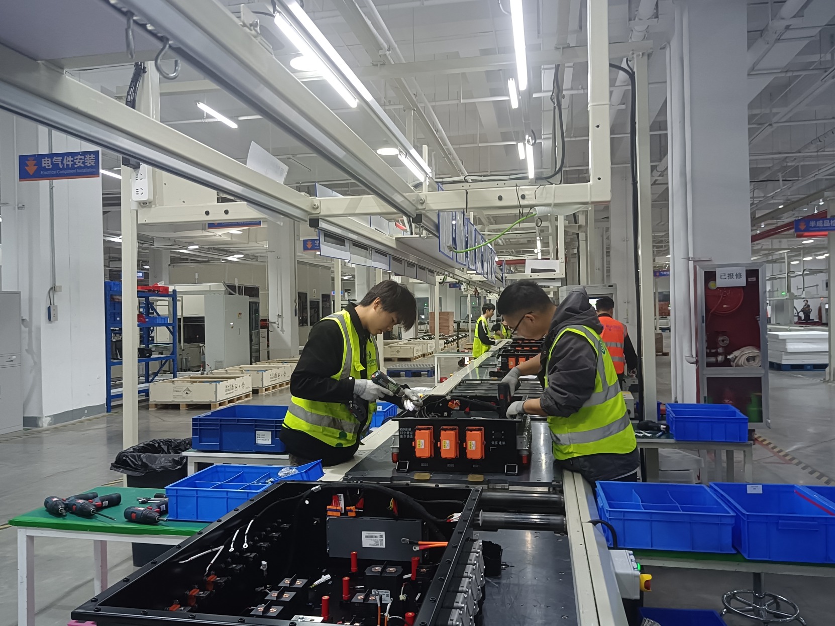 科大国创新能源汽车电池产线。邹传科 